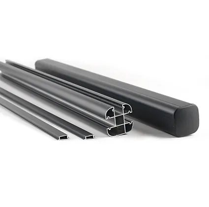 K100 Alu Design stolpe - Sort - 80x80x2700 mm