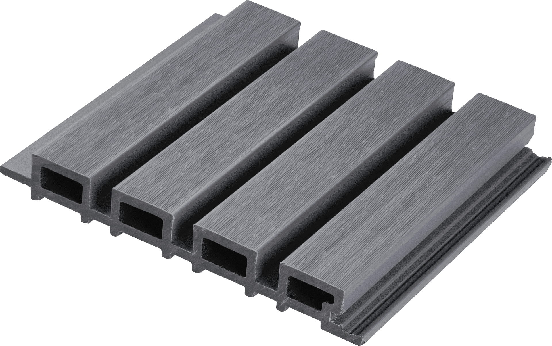 RESTPARTI, Lamel 3D med PE plast, Grå, - 28×216×2900 mm, 11 stk., ca. 6,5 m2