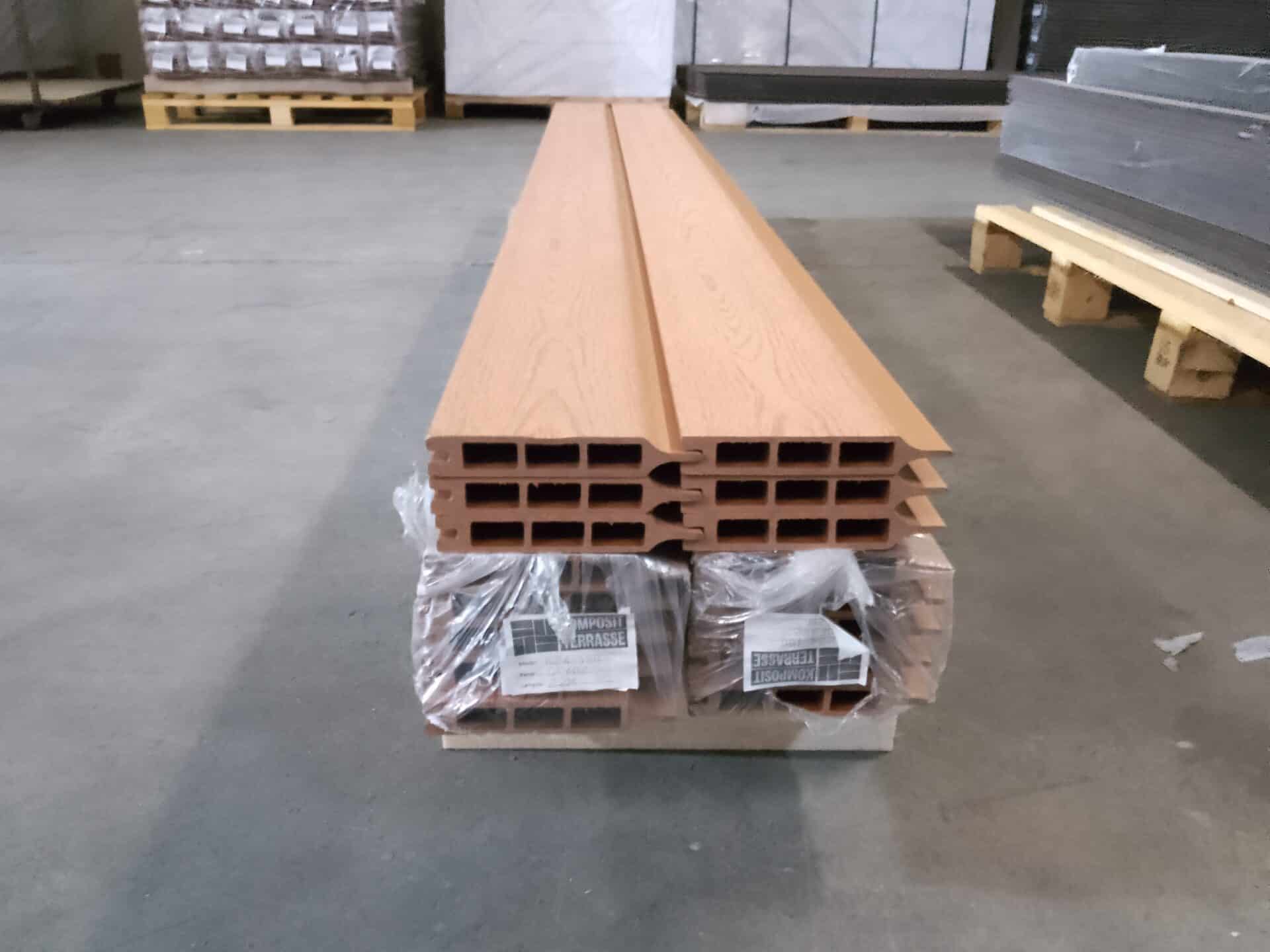 RESTPARTI, Komposit Rækværksbrædder (15) - 24 x 150 x 2200 mm Teak, 16 stk., Outlet