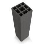 Komposit stolpe i grå farve